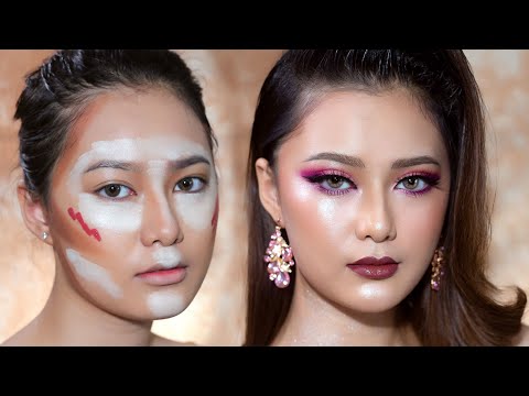 Trang Điểm Tạo Khối Cho Khuôn Mặt Tròn/ Makeup Tutorial For Round Chubby Face/Hùng Việt Makeup