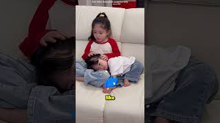 The Girl Wanted To Rest On Her Sisters Lap