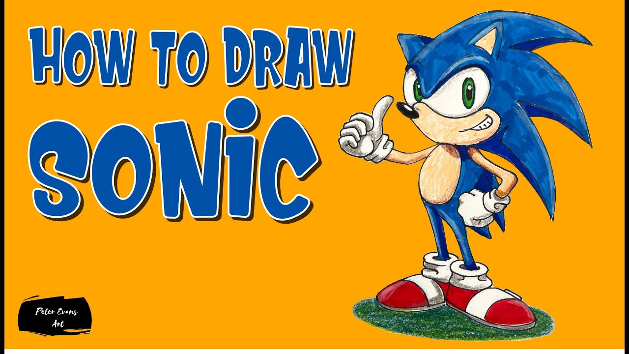 How to draw Sonic the Hedgehog