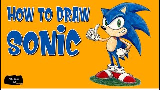 How to draw Sonic the Hedgehog