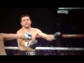 Slow motion George Groves knocks down Carl Froch first round 23/11/2013