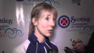 2011 Scotties Tournament of Hearts Draw 9 Media Scrum