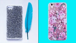 Multi Color Mobile Cover Decoration | Phone Diy Projects Easy | Mobile Case Decoration | NK Crafts
