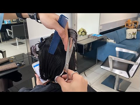 Dang Hieu. Cut BoB Layer Disconnect (Hướng dẫn cắt Nữ, tóc ngắn BoB Layer Không Liên Kết )