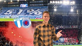 Chaos, Pyro, Friendship Tifo As Rangers Outcl Malmö Malmö Ff - Rangers Fc Matchday Experience