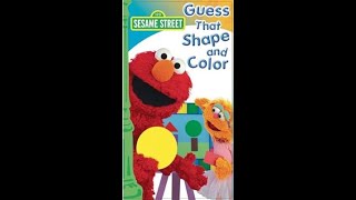 Sesame Street Guess That Shape And Color
