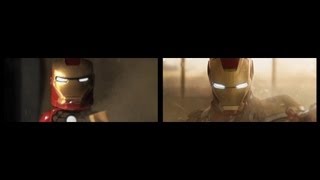 Iron Man 3 Lego Trailer Comparison