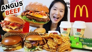 MCDONALD'S GOURMET BURGERS!! Rendang Angus Beef, Chilli Cheese & Buttermilk Crispy Chicken | Mukbang