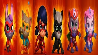Talking Tom Hero Dash Super Tom Vs Super Angela Cat Noir Tom Miraculous Ladybug Becca Birth Day Tom