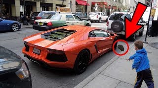 Kid Throws Rock At Lamborghini Then This Happens...