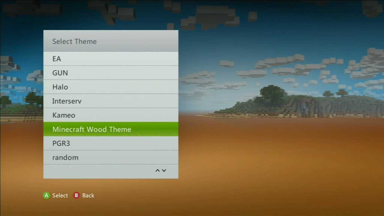 How to Unlock a Free Minecraft Xbox 360 Dashboard Theme YouTube
