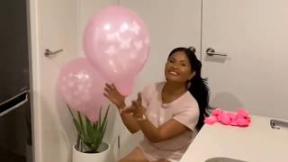 Pink Erfly Balloons Blowing And Popping Six Balloons Many Popping Styles