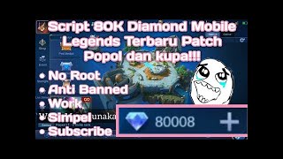 Cheat Script Diamond 80K Mobile Legend Script Diamond Work Buy All Skin