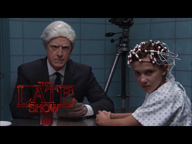 “Stranger Things'” Eleven demonstrates her mind powers to Colbert -