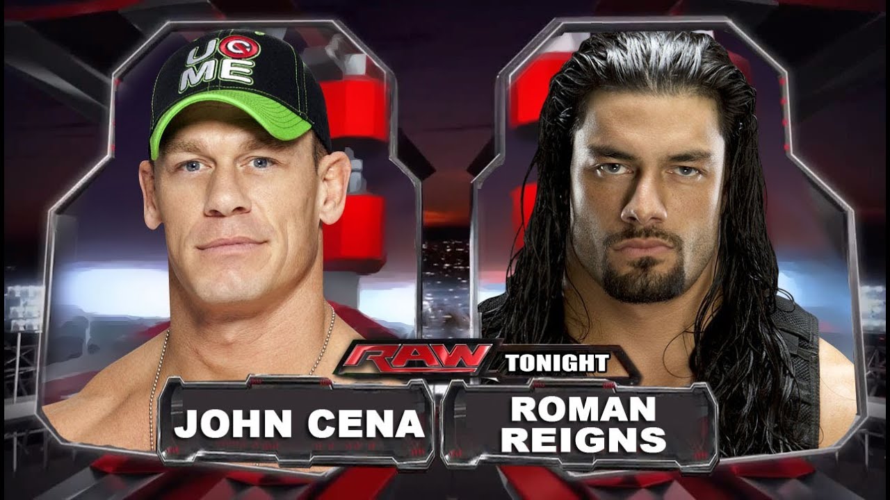 WWE RAW - John Cena vs Roman Reigns - Full Match HD - YouTube