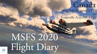 Msfs 2020 Flight Diary - 1日1飛 - Canada - Cyyy To Cyfe - Flight & Music With Calm