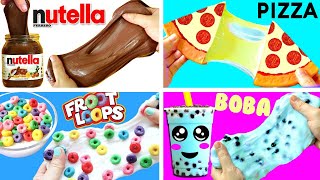 5 DIY FOOD SLIMES | Stress Relievers (Slime, Squishy, Stress Balls)