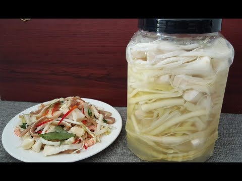Cách muối DƯA BỒN BỒN siêu ngon - gỏi dưa bồn bồn tôm thịt