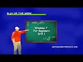 Windows 7 For Beginners Part 1