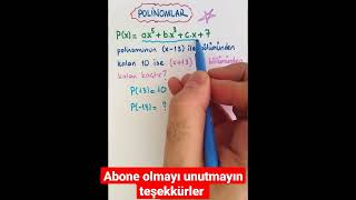Polinomlar Efsane Çözüm