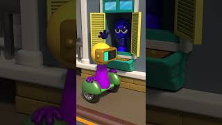 Sprunki Purple On Hoverboard Sprunki 3D