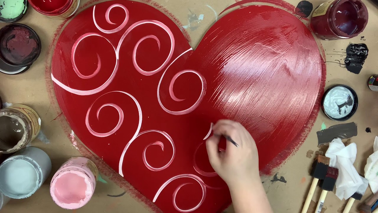 Valentines Heart Door Hanger Craft S1H29