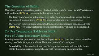 Is It Safe To Run A Lot Of Union All In One Query? Exploring Sql Performance