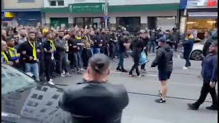 Frankfurt Sokaklarında Fenerbahçe Taraftarları Şov Yaptı