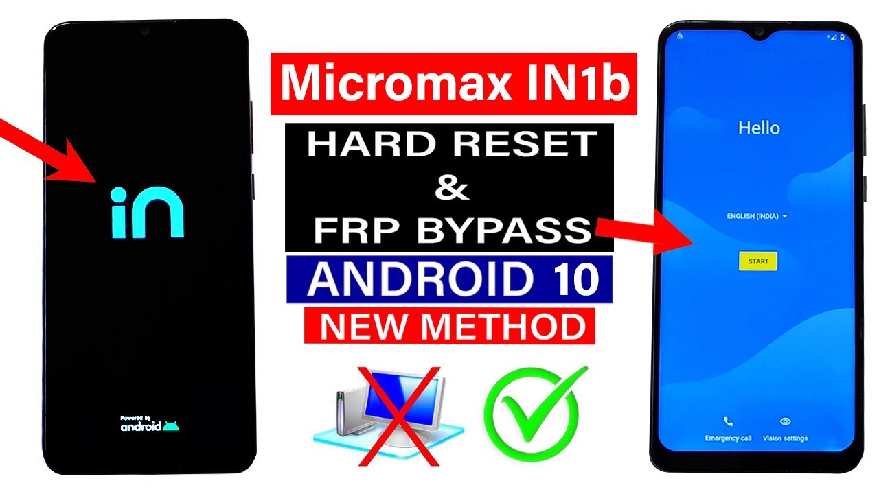 Micromax IN1b E7533 ANDROID 10 : Hard Reset & FRP Bypass Micromax IN1b E7533 ANDROID 10 : Hard Reset & FRP Bypass