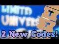 Roblox Limited Universe - 2 Codes! || Combined 120k Tix!