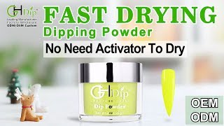 Neon color Dip Nails using 【Fast Drying Dip Powder 】