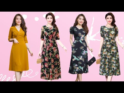 😍TOP 10 Mẫu Đầm Dự Tiệc Đẹp Nhất 2020 - Thời Trang Trung Niên U30 - U60 - Đầm công sở, Đầm Xòe