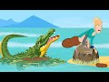 Potty Girl Vs Crocodile - Gagal Mancing 2 - Gagal Berenang - Kartun lucu - Funny cartoon