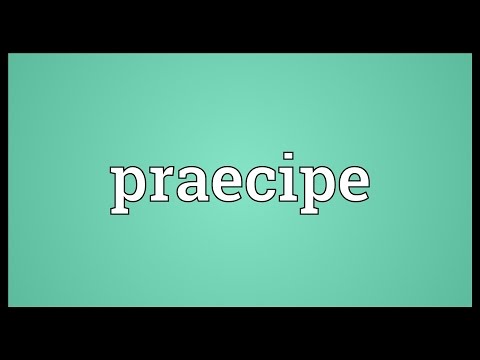 Header of praecipe
