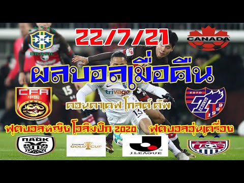 ผลบอลเมื่อคืนนี้/คอนคาเคฟ โกลด์ คัพ/ยูฟ่า แชมเปี้ยนส์ ลีก/ฟุตบอลหญิง โอลิมปิก 2020/22/7/21