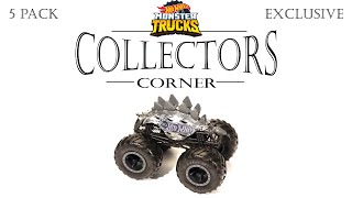 Hot Wheels Monster Trucks - 5 Pack Exclusive - Motosaurus - Smash Squad Collectors Corner