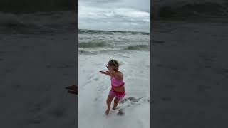Adorable Baby Day Naomi Enjoying Windy Beach Day
