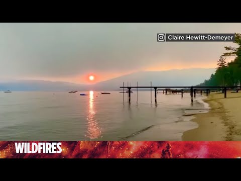 California Wildfires: Lake Tahoe surrounded by thick, apocalyptic layer of smoke