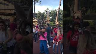 Brer Rabbit Dances With Us Outside Of Splash Mountain