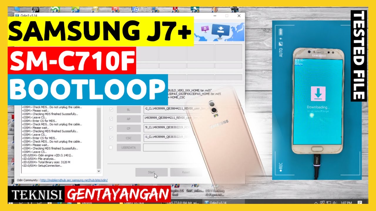 Samsung J7 PLUS SM-C710F Bootloop || How To Flash Stock Samsung J7 PLUS SM-C710F Bootloop || How To Flash Stock
