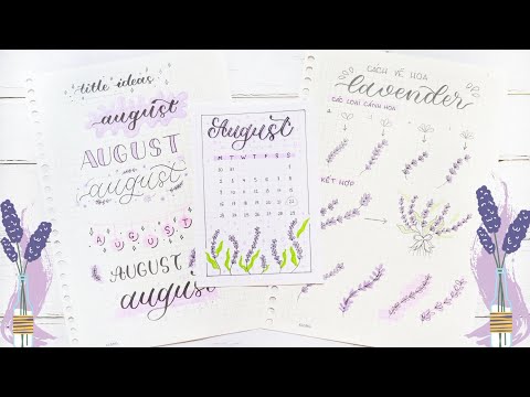 Trang Trí Sổ, Tiêu Đề, Lịch Tháng Với Hoa Lavender | Tổng Hợp TikTok