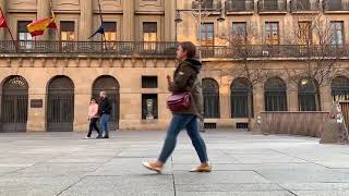 Stopled Plaza del Castillo Pamplona