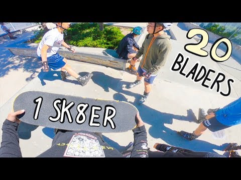 Skatepark Mobbed By Rollerskaters