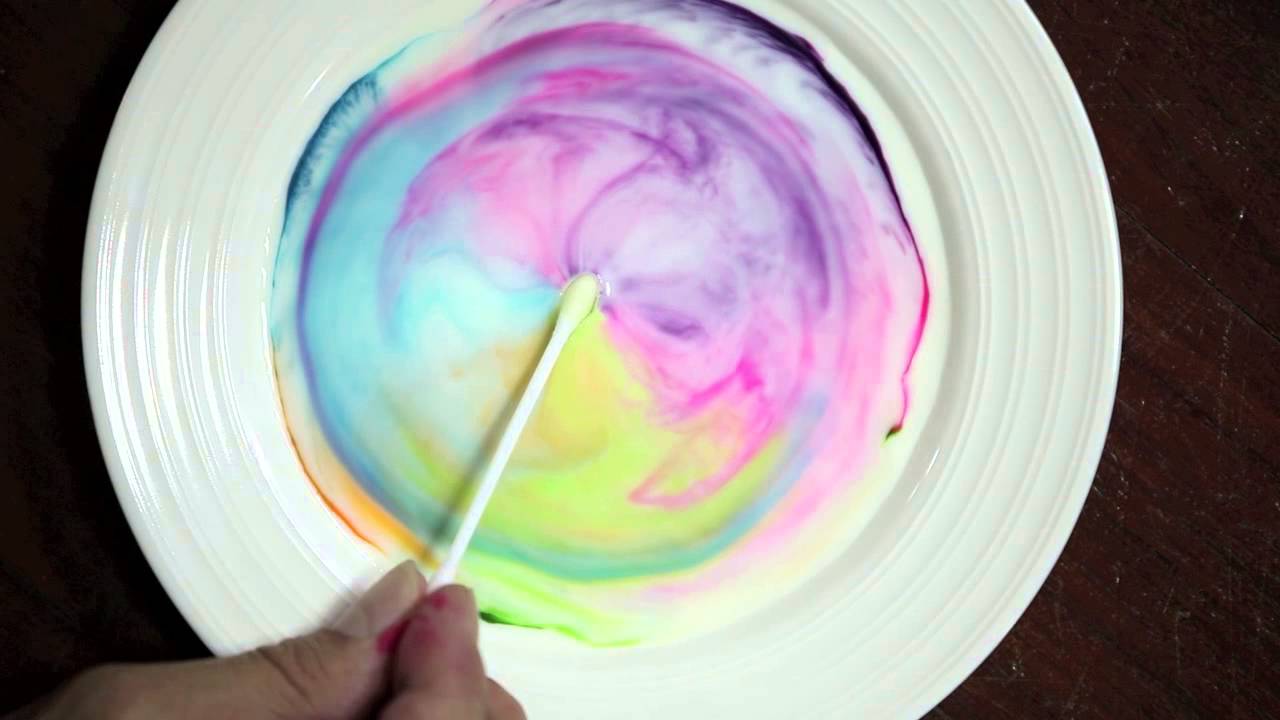 Science fun with milk, food coloring and dish soap - YouTube