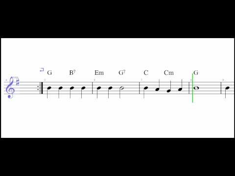 Violin sheet music notes, Love Me Tender (Aura Lee)