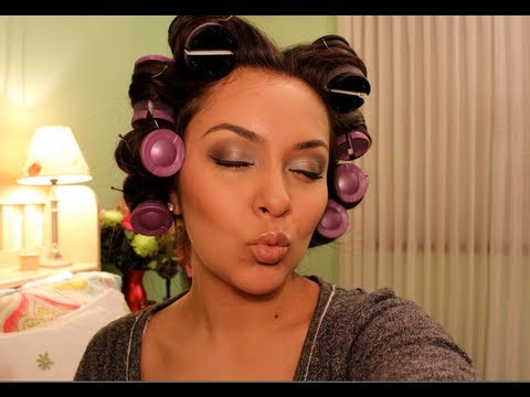 Cover Makeup on Conair Hot Rollers Tutorial   Everyday Curls