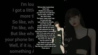 Lisa Say so Rap lyrics ( Rap with Lisa) #lisa #blackpink #rap #kpop #fypシ #gg #p