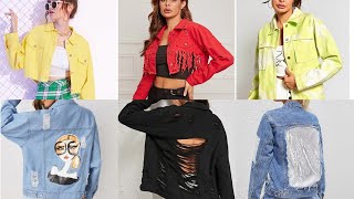 New Stylish Jacket Design 2020 | Girls Jacket Summer Denim Jacket Outfit | Fancy Jacket Designs