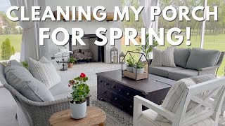 Cleaning My Porch for Spring | Spring Porch Decor 🌿