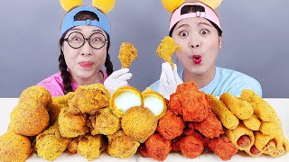 Kızarmış Tavuk Peynir Topu Mukbang Dona Türk